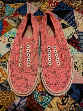 Vans Hello Kitty Pink Canvas Slip-On Sneakers